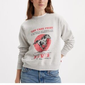 Levi's Light Gray Horse Graphic Crewneck Sweater